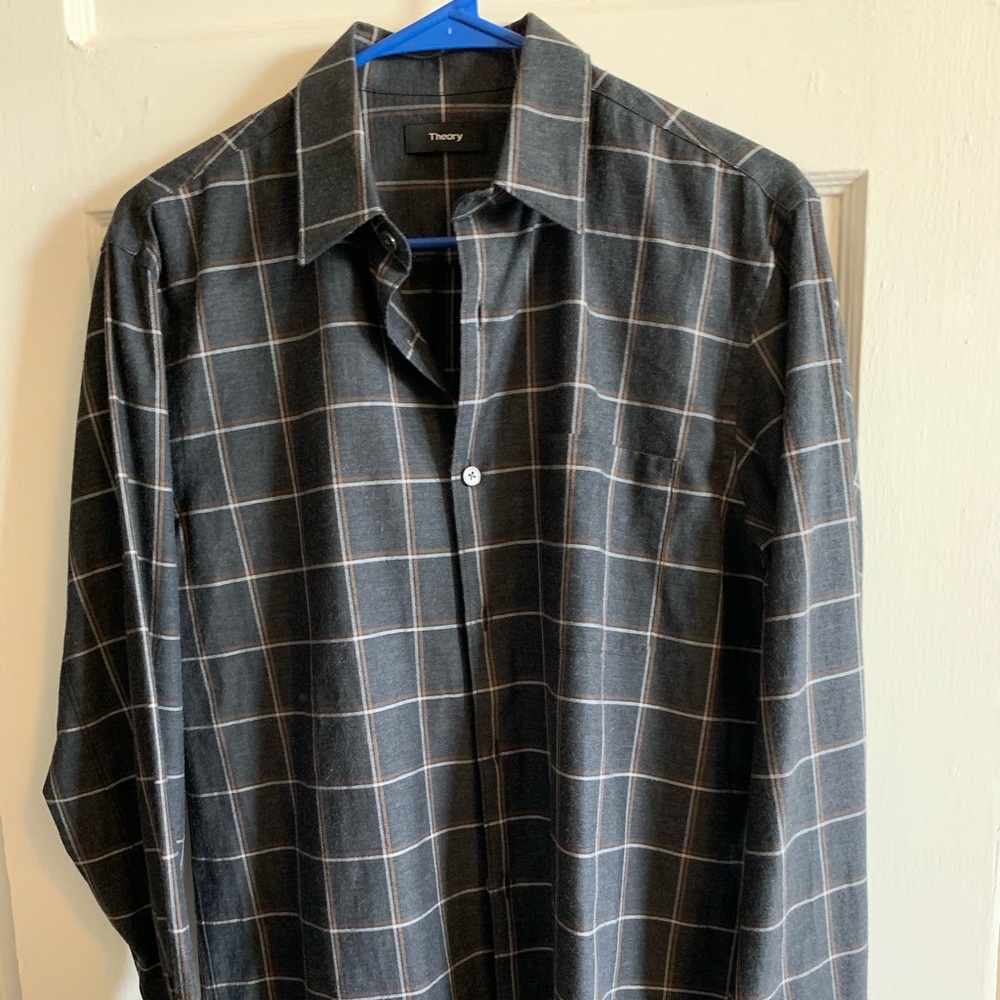 Theory - NWT flannel collared shirt - XS